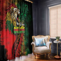 Aotearoa One Love Window Curtain Reggae Lion with Kakahu Huruhuru LT03 - Polynesian Pride