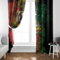 Aotearoa One Love Window Curtain Reggae Lion with Kakahu Huruhuru LT03 - Polynesian Pride
