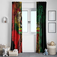 Aotearoa One Love Window Curtain Reggae Lion with Kakahu Huruhuru LT03 - Polynesian Pride