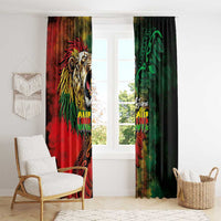 Aotearoa One Love Window Curtain Reggae Lion with Kakahu Huruhuru LT03 - Polynesian Pride