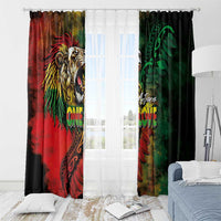 Aotearoa One Love Window Curtain Reggae Lion with Kakahu Huruhuru LT03 - Polynesian Pride