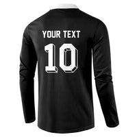 Custom Aotearoa Rugby Button Sweatshirt Fern Blacks-Traditional Maori Motifs Design
