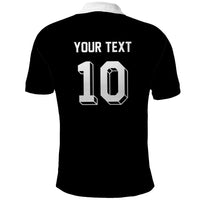 Custom Aotearoa Rugby Polo Shirt Fern Blacks-Traditional Maori Motifs Design
