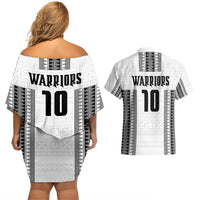 Fiji Rugby Warriors Couples Matching Off Shoulder Short Dress and Hawaiian Shirt Masi Tribal Pattern Go Champion 2024 LT03 - Polynesian Pride