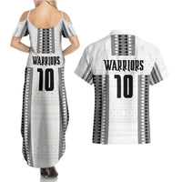 Fiji Rugby Warriors Couples Matching Summer Maxi Dress and Hawaiian Shirt Masi Tribal Pattern Go Champion 2024 LT03 - Polynesian Pride