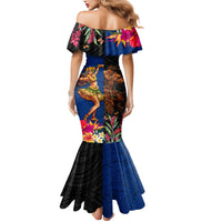 Hawaii and Samoa Together Mermaid Dress Samoan Warrior and Beauty Hula Girl LT03 - Polynesian Pride