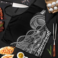 Samoan DNA Art Tattoo Apron Polynesian Pattern Black Color
