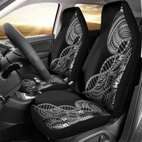 Samoan DNA Art Tattoo Car Seat Cover Polynesian Pattern Black Color