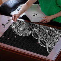 Samoan DNA Art Tattoo Puzzle Polynesian Pattern Black Color