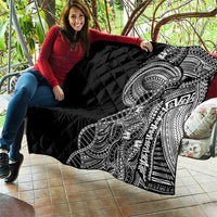 Samoan DNA Art Tattoo Quilt Polynesian Pattern Black Color