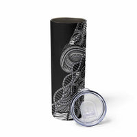 Samoan DNA Art Tattoo Skinny Tumbler Polynesian Pattern Black Color
