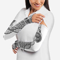 Samoan DNA Art Tattoo Arm Sleeves Polynesian Pattern White Color