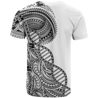 Samoan DNA Art Tattoo T Shirt Polynesian Pattern White Color