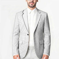 Samoan DNA Art Tattoo Blazer Polynesian Pattern All White
