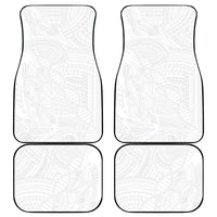Samoan DNA Art Tattoo Car Mats Polynesian Pattern All White