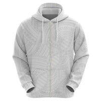 Samoan DNA Art Tattoo Hoodie Polynesian Pattern All White
