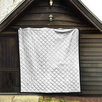 Samoan DNA Art Tattoo Quilt Polynesian Pattern All White