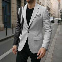 Custom New Zealand Football Blazer Silver Fern and Maori Tribal Black White Half Sporty Style
