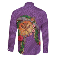 Hawaii Pikake and Maile Lei Family Matching Tank Maxi Dress and Hawaiian Shirt Honu Polynesian Pattern Pink Color