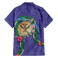 Hawaii Pikake and Maile Lei Hawaiian Shirt Honu Polynesian Pattern Purple Color LT03 - Polynesian Pride