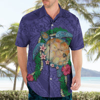 Hawaii Pikake and Maile Lei Hawaiian Shirt Honu Polynesian Pattern Purple Color LT03 - Polynesian Pride
