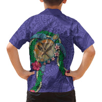 Hawaii Pikake and Maile Lei Hawaiian Shirt Honu Polynesian Pattern Purple Color LT03 - Polynesian Pride