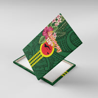 Manu'a Cession Day 120th Anniversary Canvas Wall Art Polynesian Pattern and Hibiscus Flower