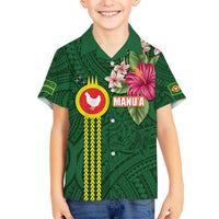Manu'a Cession Day 120th Anniversary Hawaiian Shirt Polynesian Pattern and Hibiscus Flower LT03 - Polynesian Pride
