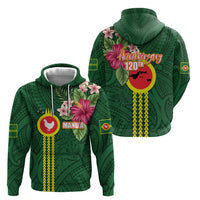 Manu'a Cession Day 120th Anniversary Hoodie Polynesian Pattern and Hibiscus Flower LT03 - Polynesian Pride