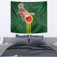 Manu'a Cession Day 120th Anniversary Tapestry Polynesian Pattern and Hibiscus Flower LT03 - Polynesian Pride