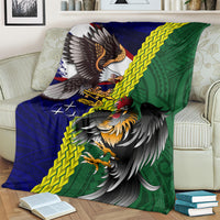 Manu'a Island and American Samoa Blanket Rooster and Eagle Mascot