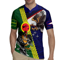 Manu'a Island and American Samoa Rugby Jersey Rooster and Eagle Mascot LT03 - Polynesian Pride