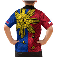 Philippines Sun Batok Tattoo Family Matching Mermaid Dress and Hawaiian Shirt Polynesian and Yakan Pattern