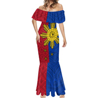 Philippines Sun Batok Tattoo Mermaid Dress Polynesian and Yakan Pattern LT03 - Polynesian Pride