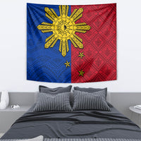 Philippines Sun Batok Tattoo Tapestry Polynesian and Yakan Pattern