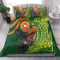 Proud of Manu'a Islands Bedding Set Rooster and Polynesian Art Wing Style