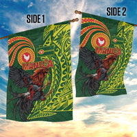 Proud of Manu'a Islands Garden Flag Rooster and Polynesian Art Wing Style