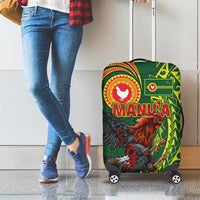 Proud of Manu'a Islands Luggage Cover Rooster and Polynesian Art Wing Style