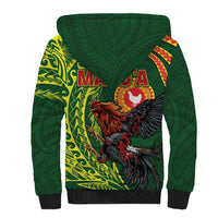 Proud of Manu'a Islands Sherpa Hoodie Rooster and Polynesian Art Wing Style