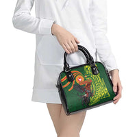 Proud of Manu'a Islands Shoulder Handbag Rooster and Polynesian Art Wing Style