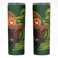 Proud of Manu'a Islands Skinny Tumbler Rooster and Polynesian Art Wing Style