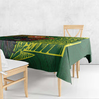 Proud of Manu'a Islands Tablecloth Rooster and Polynesian Art Wing Style