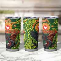 Proud of Manu'a Islands Tumbler Cup Rooster and Polynesian Art Wing Style
