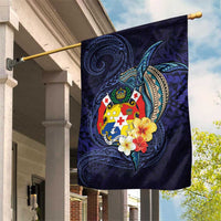 Tonga Vava'u Humpback Whale Blue Water Garden Flag Polynesian Hibiscus Flowers LT03 House Flag Blue - Polynesian Pride