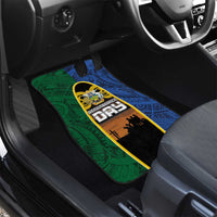 Solomon Islands Remembrance Day Car Mats Lest We Forget and Polynesian Tattoo Pattern