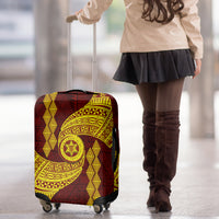 Tonga High School Luggage Cover Traditional Ngatu and Polynesian Pattern LT03 - Polynesian Pride