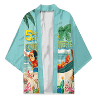 Aloha Hawaii It's 5 o'clock Somewhere Kimono Chill Parrot on Beach with Tropical Plants LT03 Unisex Multicolor - Polynesian Pride