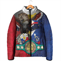 Custom Philippines World Champion Boxing Padded Jacket Eagle-Grunge Design LT03 - Polynesian Pride