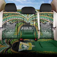Cook Islands Rugby League Back Car Seat Cover Avaiki Tatau Tribal Motifs Black Color - Polynesian Pride