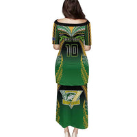 Custom Cook Islands Rugby League Family Matching Puletasi and Hawaiian Shirt Avaiki Tatau Tribal Motifs Black Color LT03 - Polynesian Pride